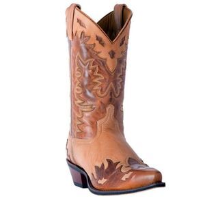 Laredo Nash Western Boot Antique Tan 6765 Men Size 10.5D Two Tone Cowboy Rodeo